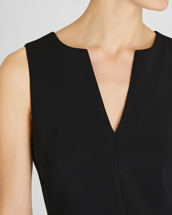 Club Monaco Tops Split Crewneck Crepe Top Black 8211 Women