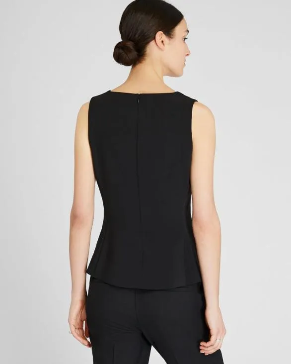 Club Monaco Tops Split Crewneck Crepe Top Black 8211 Women