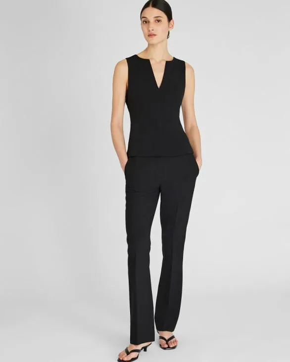 Club Monaco Tops Split Crewneck Crepe Top Black 8211 Women