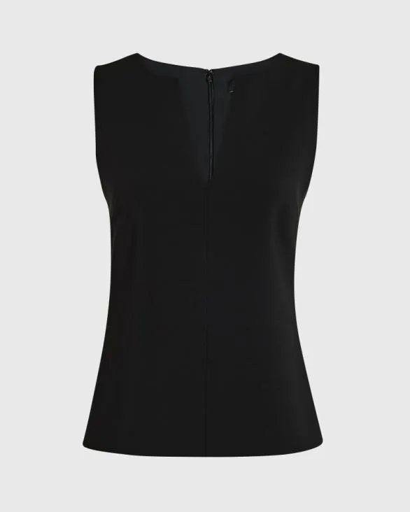 Club Monaco Tops Split Crewneck Crepe Top Black 8211 Women