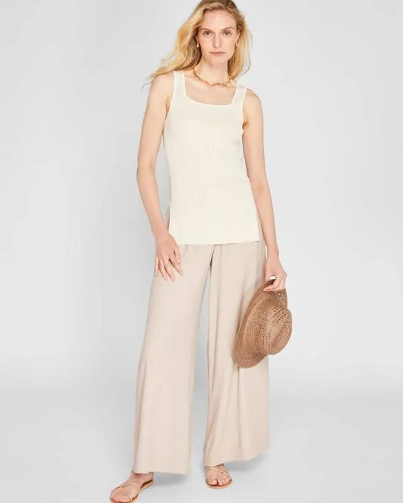 Club Monaco Tops Square Neck Striped Tank Beige Mix 8211 Women