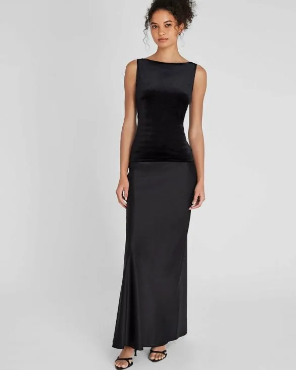 Club Monaco Tops Velvet Boatneck Top Black 8211 Women