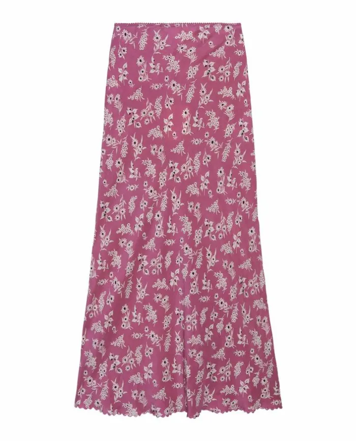 Collection The Great The Seabank Skirt Aubergine Field Bloom Print