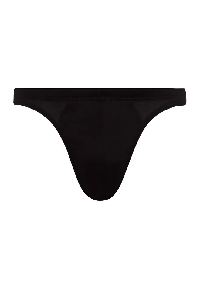 Cotton Bikini Brief Black Men HANRO Briefs