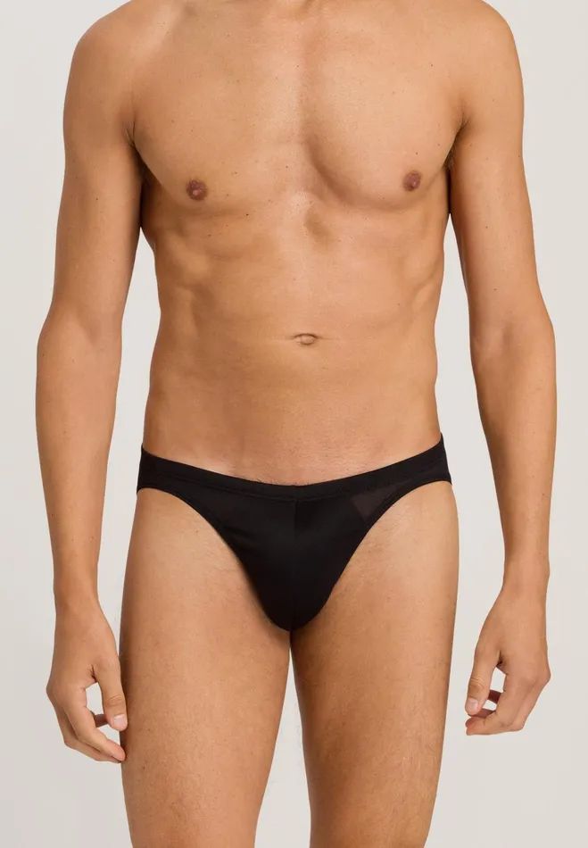 Cotton Bikini Brief Black Men HANRO Briefs