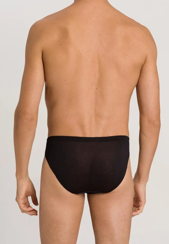 Cotton Bikini Brief Black Men HANRO Briefs