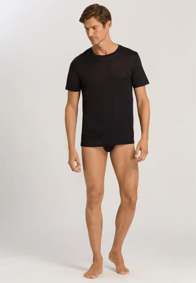 Cotton Bikini Brief Black Men HANRO Briefs
