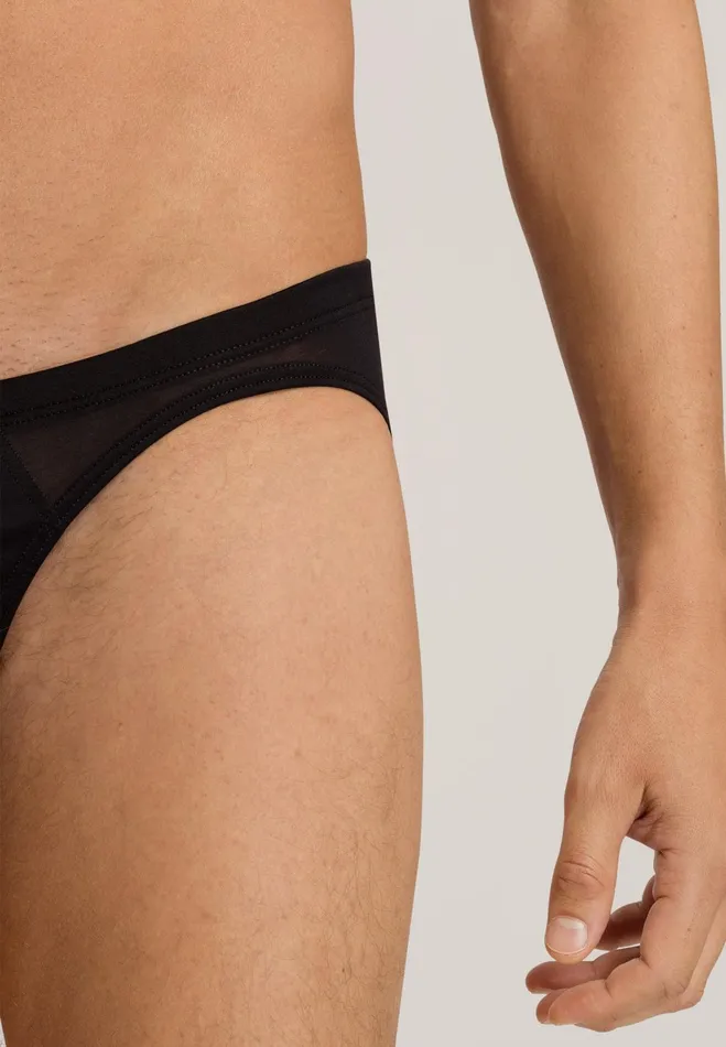 Cotton Bikini Brief Black Men HANRO Briefs