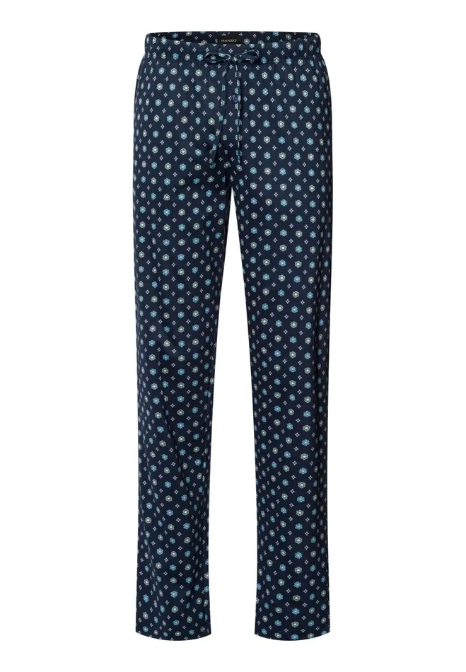 Cotton Drawstring Pajama Pants Blackperiwinkle Men HANRO Pajama Sets