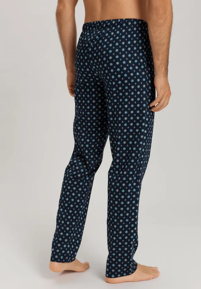 Cotton Drawstring Pajama Pants Blackperiwinkle Men HANRO Pajama Sets