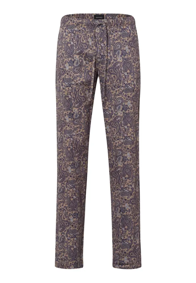 Cotton Drawstring Pajama Pants Sandy Paisley Men HANRO Pajama Bottoms