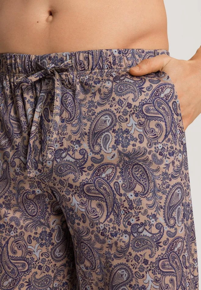 Cotton Drawstring Pajama Pants Sandy Paisley Men HANRO Pajama Bottoms