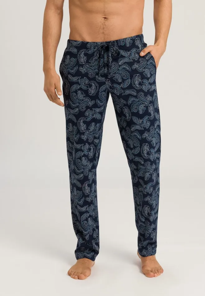 Cotton Drawstring Pajama Pants Wavey Paisley Men HANRO Pajama Bottoms