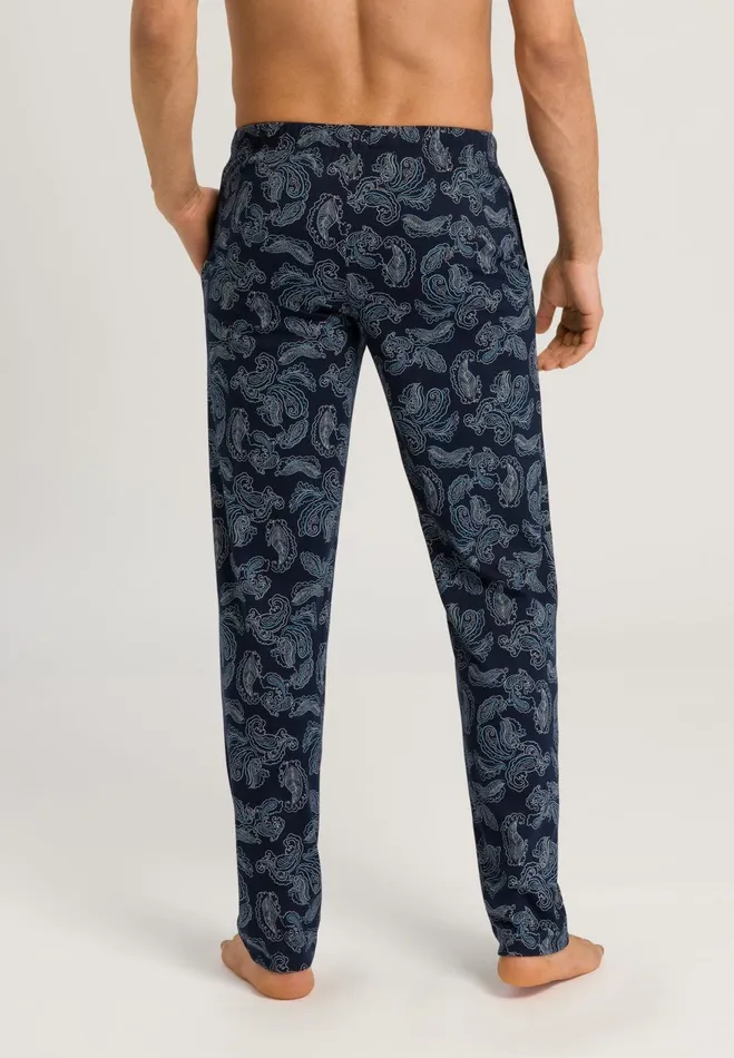 Cotton Drawstring Pajama Pants Wavey Paisley Men HANRO Pajama Bottoms