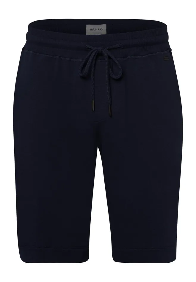 Cotton Drawstring Shorts Black Iris Men HANRO Bottoms