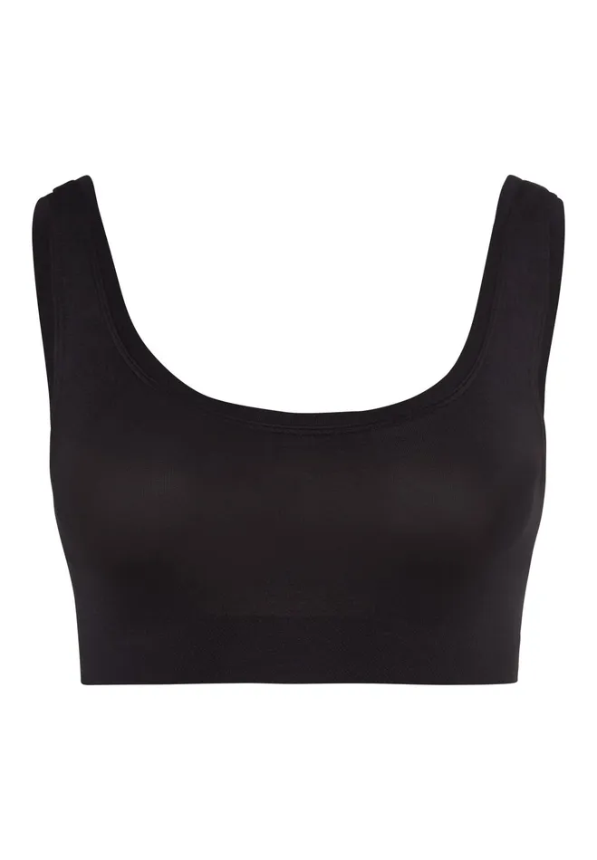 Crop Top Black Women HANRO Wireless Bras