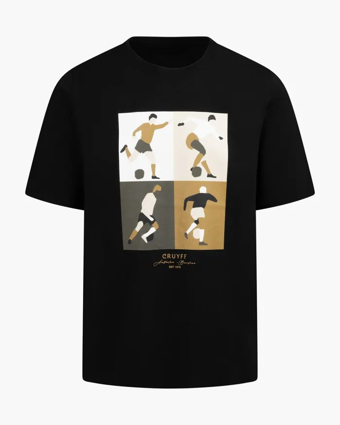 Cruyff Cruyff Turn Tee Blackgold Men TShirts and Polo039s