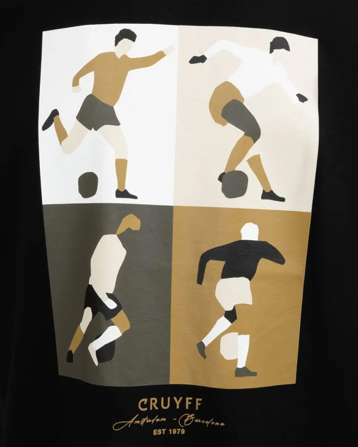 Cruyff Cruyff Turn Tee Blackgold Men TShirts and Polo039s Cruyff Cruyff Turn Tee Blackgold Men TShirts and Polo039s