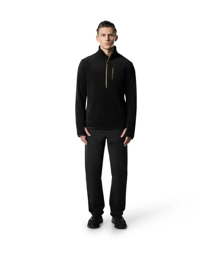 Cruyff Half Zip Fleece Black Men Sweats and Hoodies Cruyff Half Zip Fleece Black Men Sweats and Hoodies