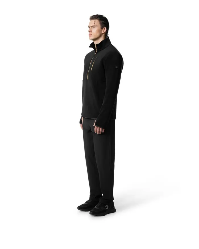 Cruyff Half Zip Fleece Black Men Sweats and Hoodies Cruyff Half Zip Fleece Black Men Sweats and Hoodies