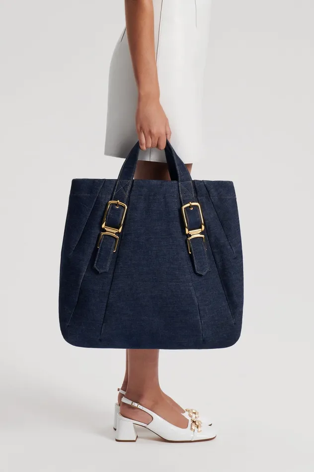 Denim TAILORED DENIM TOTE INDIGOB Scanlan Theodore Women