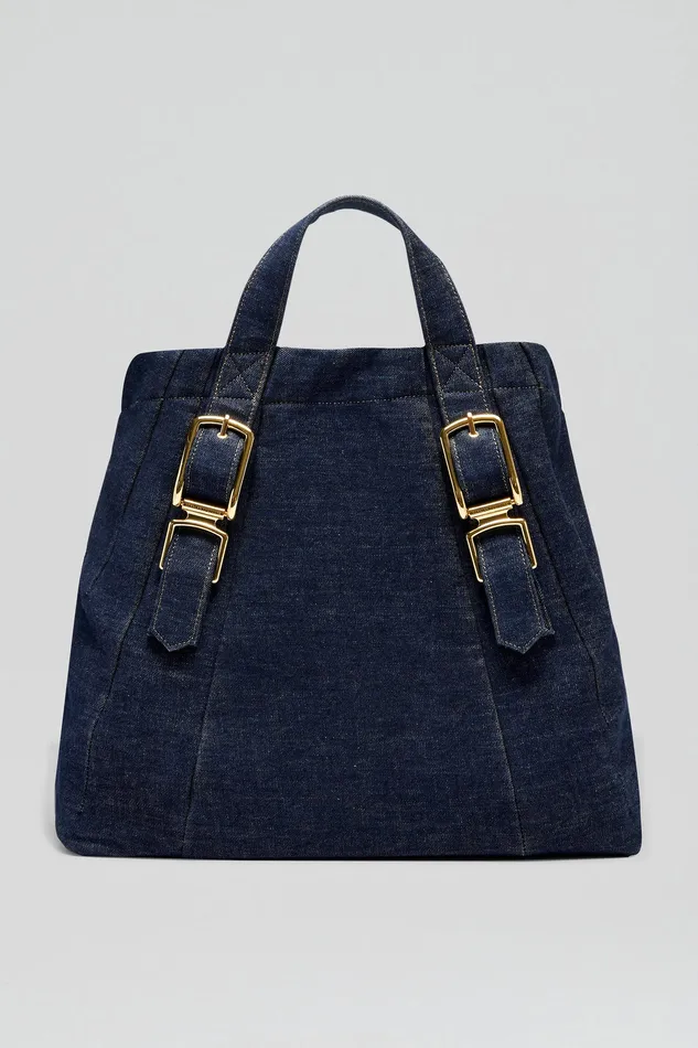 Denim TAILORED DENIM TOTE INDIGOB Scanlan Theodore Women Denim TAILORED DENIM TOTE INDIGOB Scanlan Theodore Women