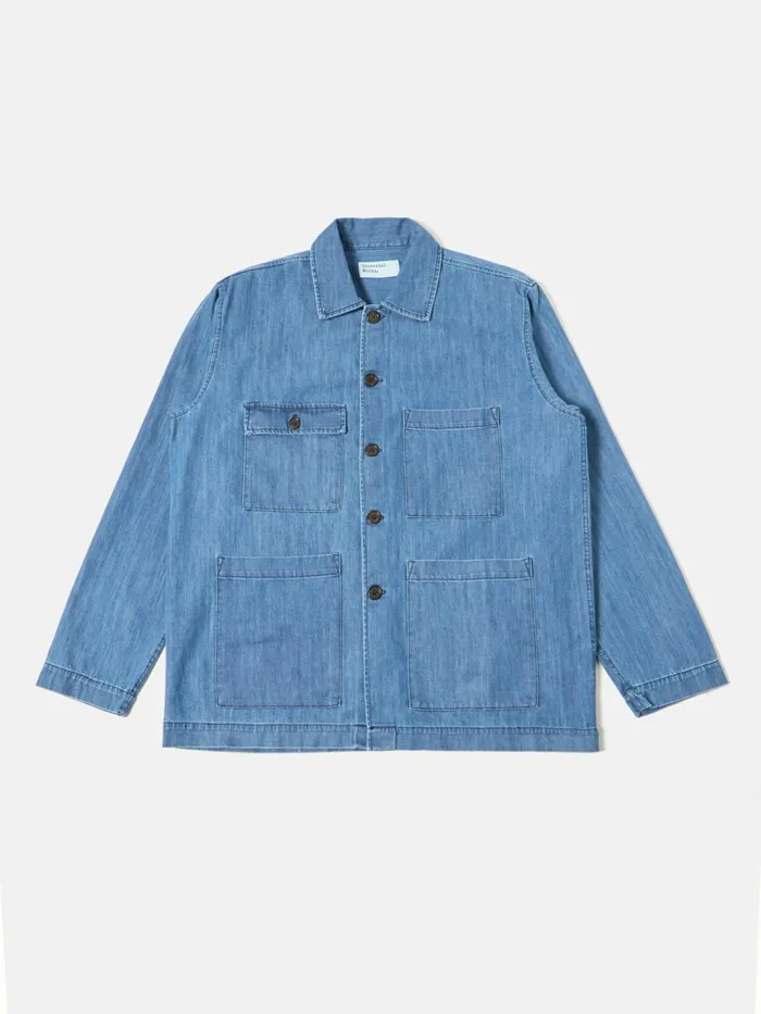 Dockside Jacket In Indigo 9oz Recycled Denim Men Universal Works Jackets