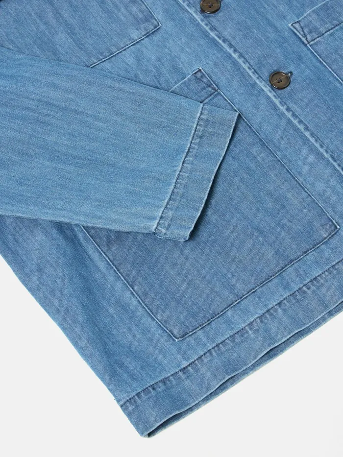 Dockside Jacket In Indigo 9oz Recycled Denim Men Universal Works Jackets