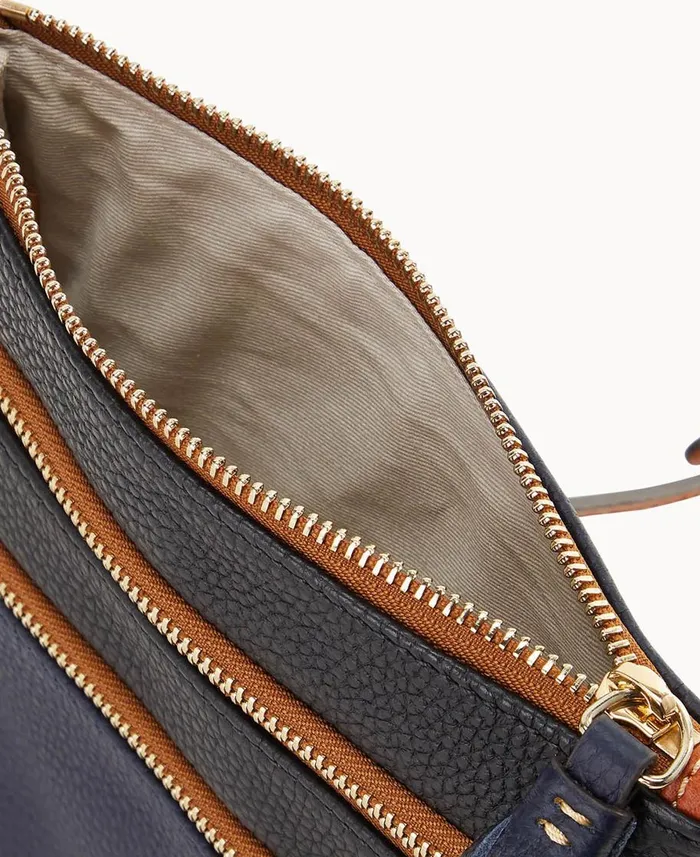 Dooney and Bourke Crossbodies Collegiate University Of Notre Dame Triple Zip Crossbody University Of Notre Dame 8211 WomenMen