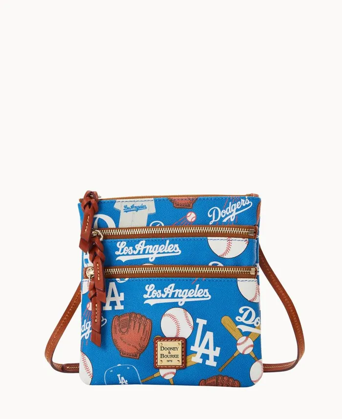 Dooney and Bourke Crossbodies MLB Dodgers N S Triple Zip Crossbody Dodgers 8211 WomenMen