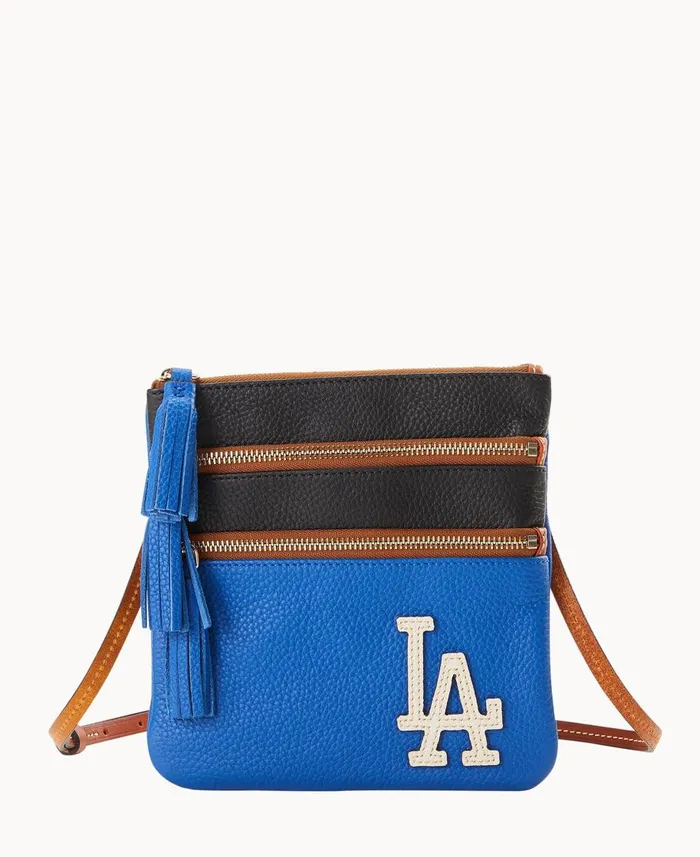 Dooney and Bourke Crossbodies MLB Dodgers Triple Zip Crossbody Dodgers 8211 WomenMen