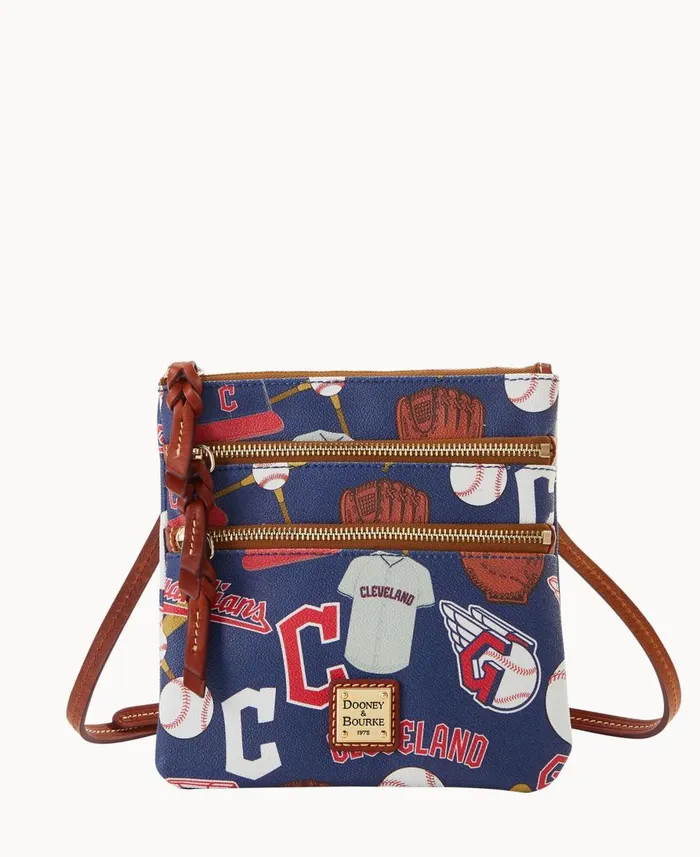 Dooney and Bourke Crossbodies MLB Guardians N S Triple Zip Crossbody Guardians 8211 WomenMen