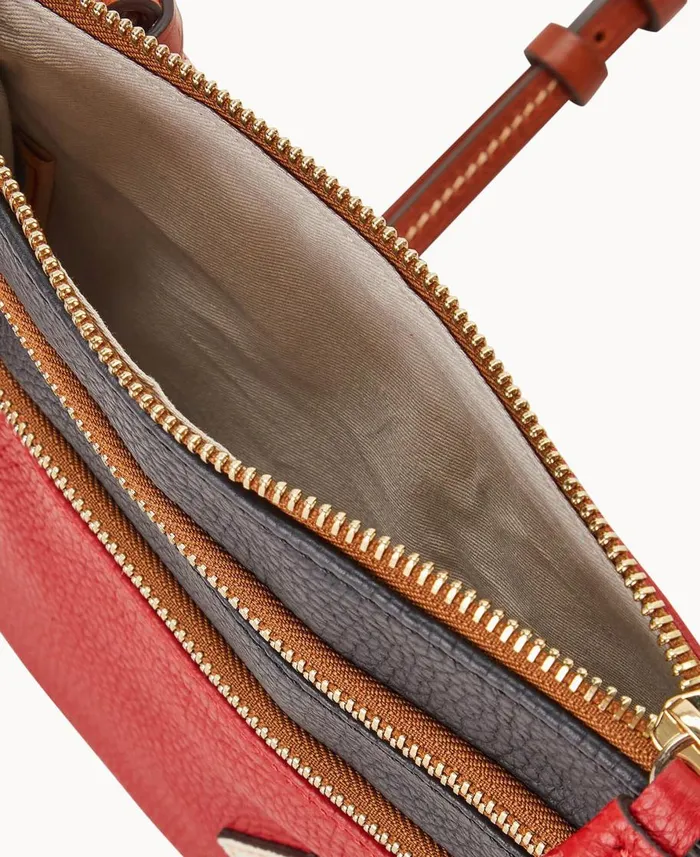 Dooney and Bourke Crossbodies MLB Reds Triple Zip Crossbody Reds 8211 WomenMen