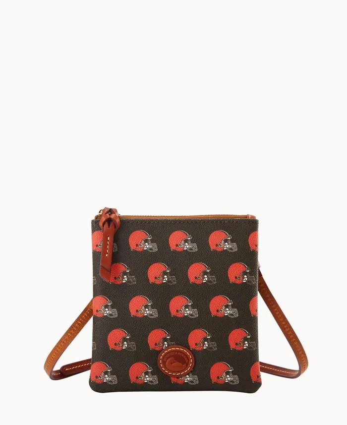 Dooney and Bourke Crossbodies NFL Browns Small North South Top Zip Crossbody Browns 8211 WomenMen Dooney and Bourke Crossbodies NFL Browns Small North South Top Zip Crossbody Browns 8211 WomenMen