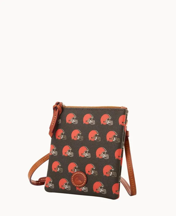 Dooney and Bourke Crossbodies NFL Browns Small North South Top Zip Crossbody Browns 8211 WomenMen Dooney and Bourke Crossbodies NFL Browns Small North South Top Zip Crossbody Browns 8211 WomenMen
