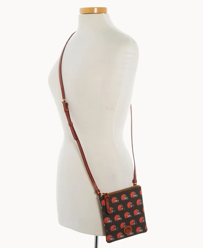 Dooney and Bourke Crossbodies NFL Browns Small North South Top Zip Crossbody Browns 8211 WomenMen Dooney and Bourke Crossbodies NFL Browns Small North South Top Zip Crossbody Browns 8211 WomenMen