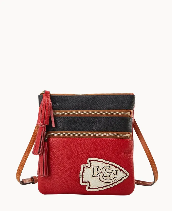 Dooney and Bourke Crossbodies NFL Chiefs Triple Zip Crossbody Chiefs 8211 WomenMen
