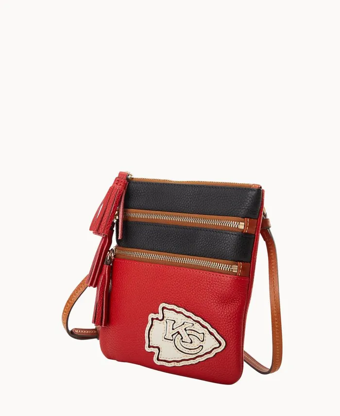 Dooney and Bourke Crossbodies NFL Chiefs Triple Zip Crossbody Chiefs 8211 WomenMen Dooney and Bourke Crossbodies NFL Chiefs Triple Zip Crossbody Chiefs 8211 WomenMen