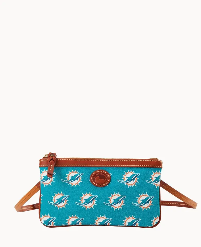 Dooney and Bourke Crossbodies NFL Dolphins Large Slim Crossbody Dolphins 8211 WomenMen Dooney and Bourke Crossbodies NFL Dolphins Large Slim Crossbody Dolphins 8211 WomenMen