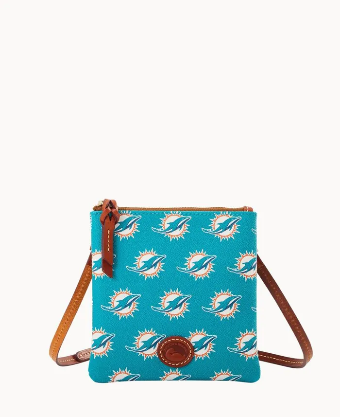 Dooney and Bourke Crossbodies NFL Dolphins Small North South Top Zip Crossbody Dolphins 8211 WomenMen Dooney and Bourke Crossbodies NFL Dolphins Small North South Top Zip Crossbody Dolphins 8211 WomenMen