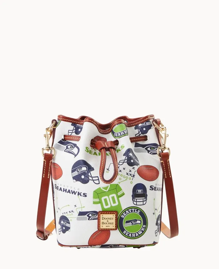 Dooney and Bourke Crossbodies NFL Seahawks Small Drawstring Seahawks 8211 WomenMen Dooney and Bourke Crossbodies NFL Seahawks Small Drawstring Seahawks 8211 WomenMen