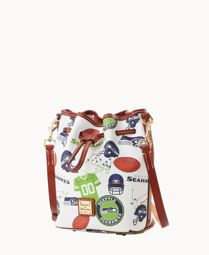 Dooney and Bourke Crossbodies NFL Seahawks Small Drawstring Seahawks 8211 WomenMen Dooney and Bourke Crossbodies NFL Seahawks Small Drawstring Seahawks 8211 WomenMen