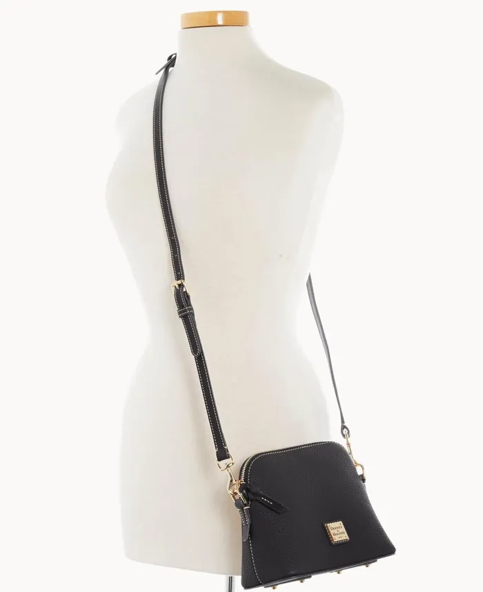 Dooney and Bourke Crossbodies Pebble Grain Domed Crossbody Black Black 8211 WomenMen Dooney and Bourke Crossbodies Pebble Grain Domed Crossbody Black Black 8211 WomenMen