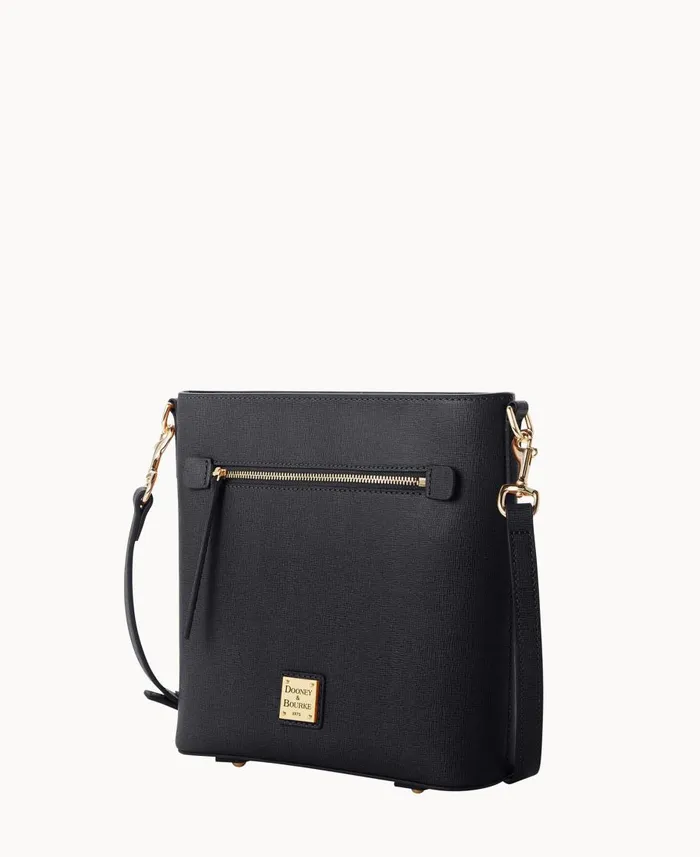Dooney and Bourke Crossbodies Saffiano Zip Crossbody Black 8211 WomenMen