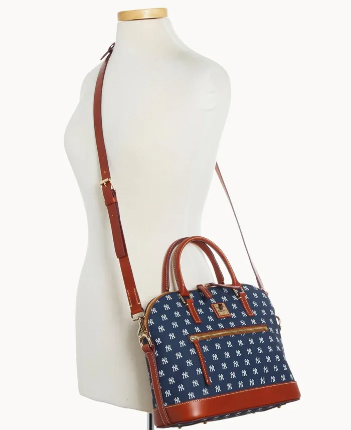 Dooney and Bourke Satchels MLB Yankees Domed Zip Satchel Yankees 8211 WomenMen Dooney and Bourke Satchels MLB Yankees Domed Zip Satchel Yankees 8211 WomenMen