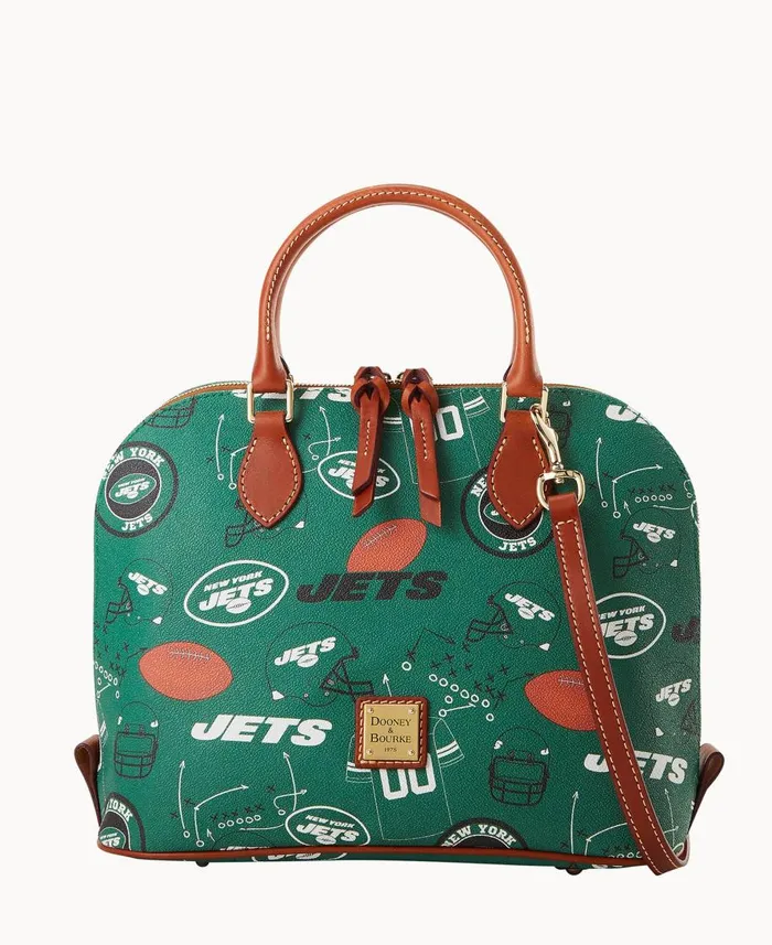 Dooney and Bourke Satchels NFL Jets Zip Zip Satchel Jets 8211 WomenMen
