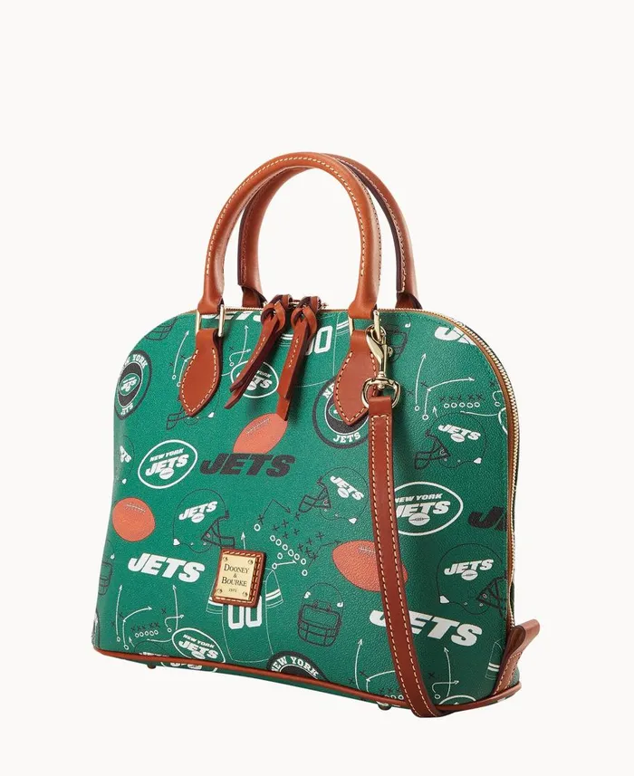Dooney and Bourke Satchels NFL Jets Zip Zip Satchel Jets 8211 WomenMen