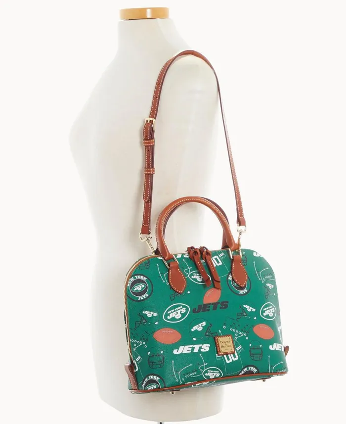 Dooney and Bourke Satchels NFL Jets Zip Zip Satchel Jets 8211 WomenMen