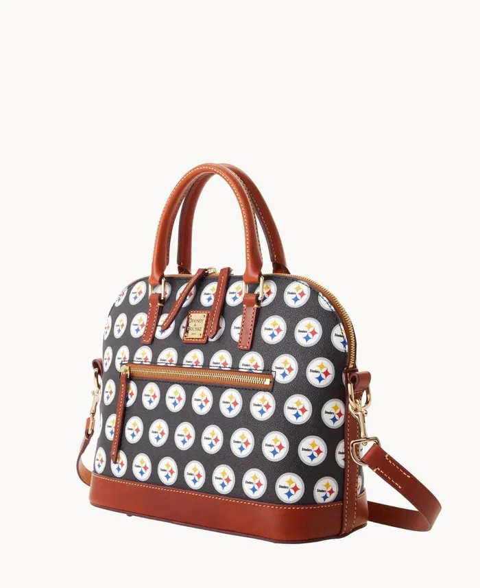 Dooney and Bourke Satchels NFL Steelers Domed Zip Satchel Steelers 8211 WomenMen Dooney and Bourke Satchels NFL Steelers Domed Zip Satchel Steelers 8211 WomenMen