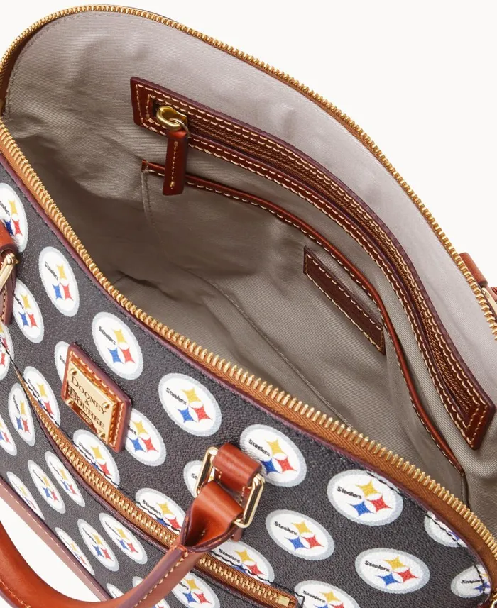 Dooney and Bourke Satchels NFL Steelers Domed Zip Satchel Steelers 8211 WomenMen Dooney and Bourke Satchels NFL Steelers Domed Zip Satchel Steelers 8211 WomenMen